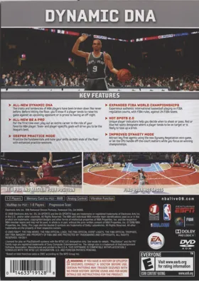 NBA Live 09 box cover back